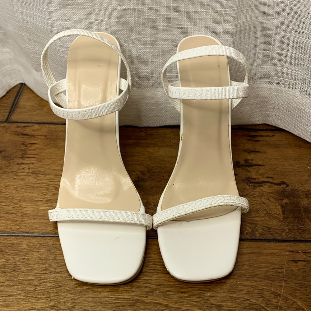 Amazon- white chunky heels